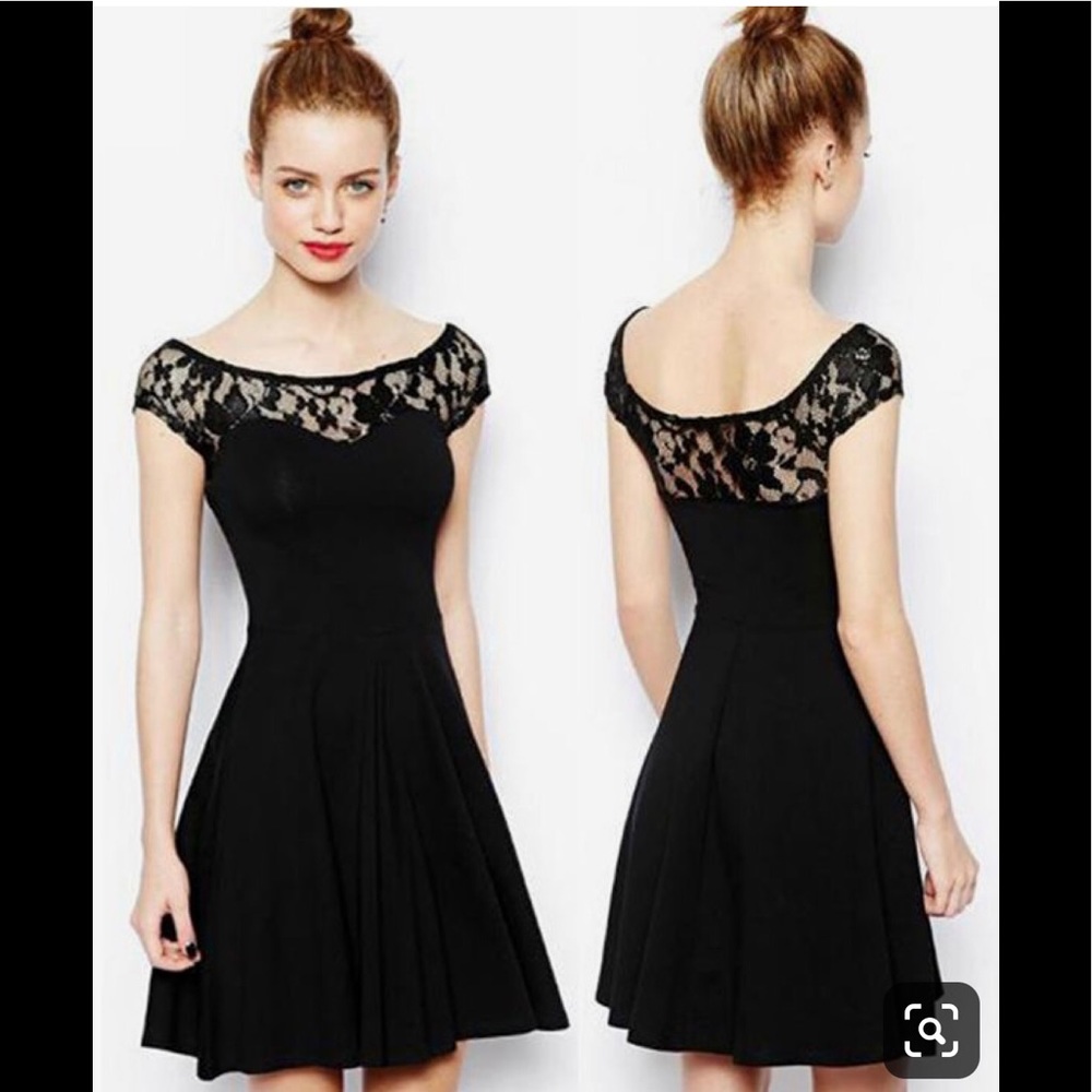 New Look Jersey Lace Dress in Black XS US Size 2